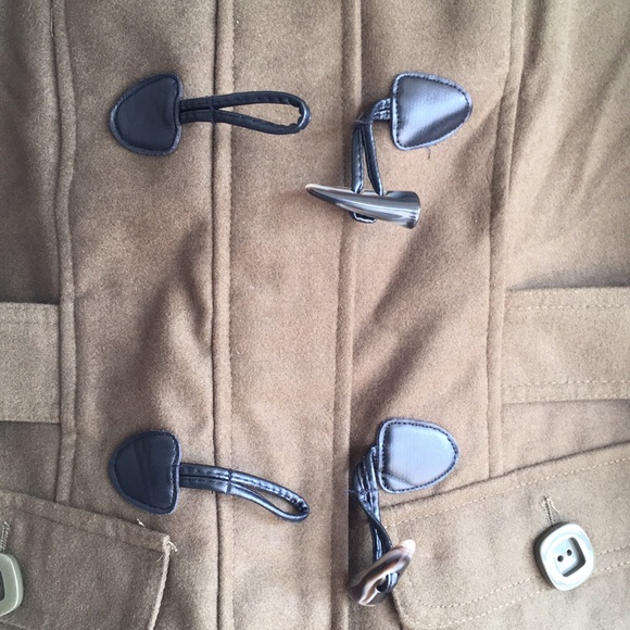 NWT OLIVE GREEN PEA COAT - Picture 2 of 4